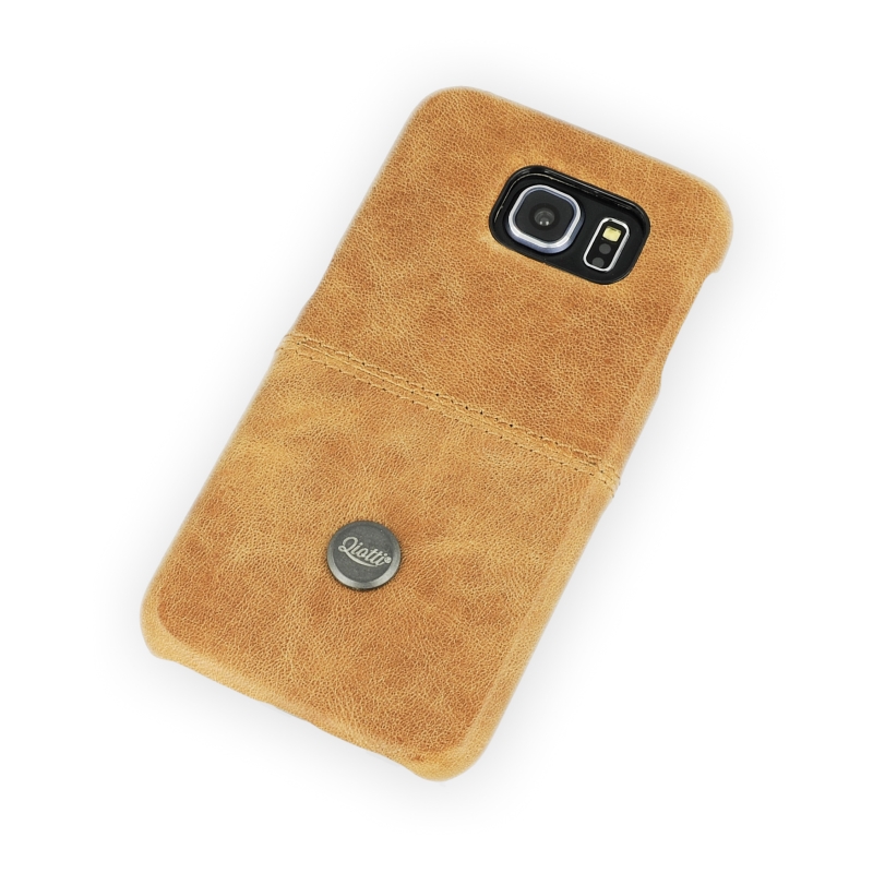 QIOTTI Custodia cover a libro per Samsung Galaxy S6 Qiotti QSnap Smart raw brown